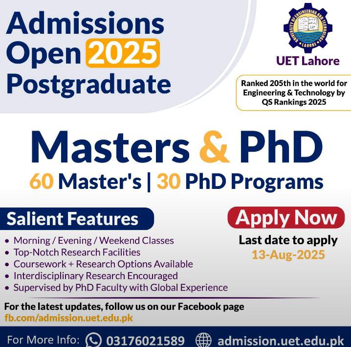 Admission Open for Fall 2025